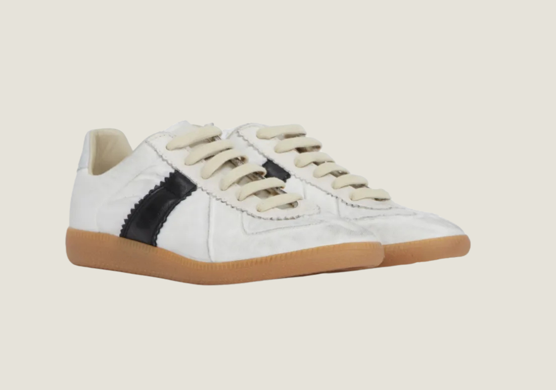 MM Cotton Drill & Suede White / Black