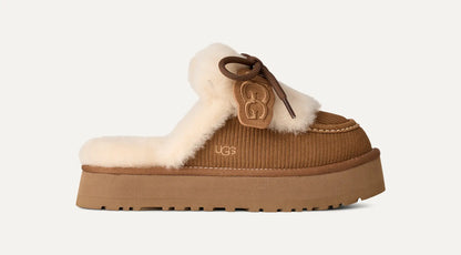 Disquette Heritage Platform Slippers – Chestnut Brown