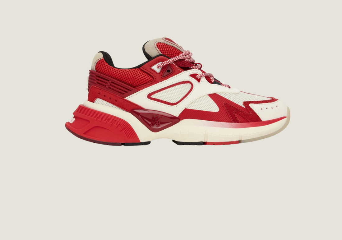 MA Runner Low Top Sneakers Red / White / Cream
