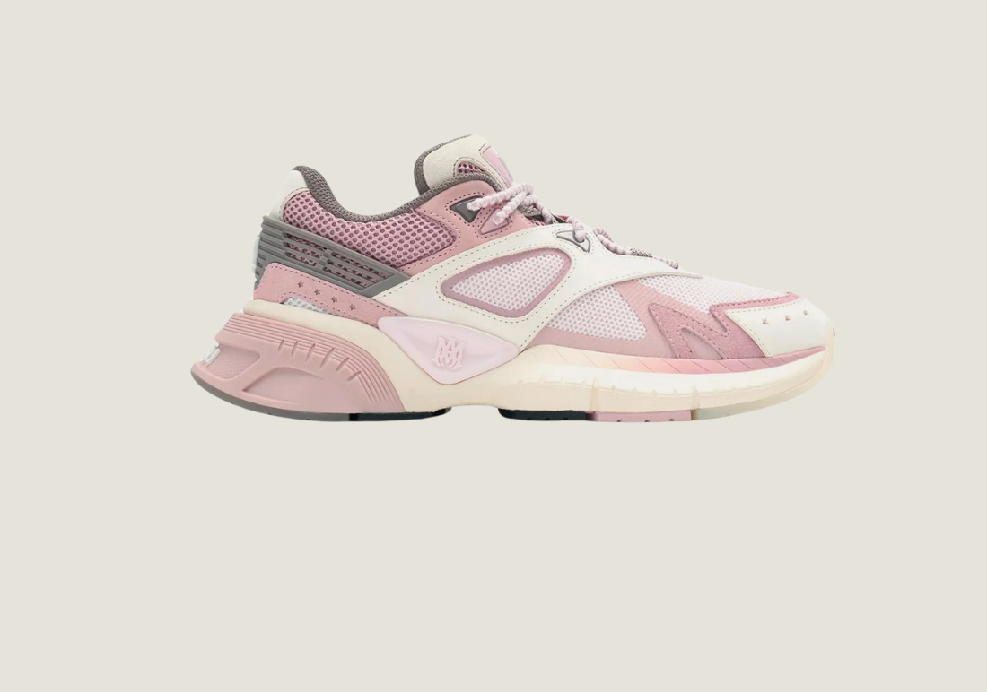 MA Runner Pink Low Top Sneakers Pink White Cream