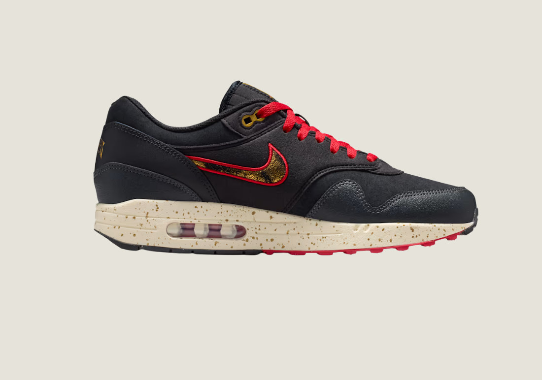Air Max 1 "Pirates" Black/Coconut Milk/Gym Red