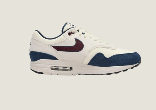 Air Max 1 "Notebook Doodles"  Sail / Navy / Burgundy