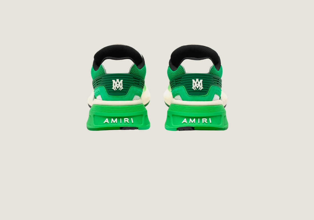 MA Runner Low Top Sneakers Green / White / Cream