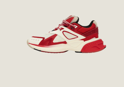 MA Runner Low Top Sneakers Red / White / Cream
