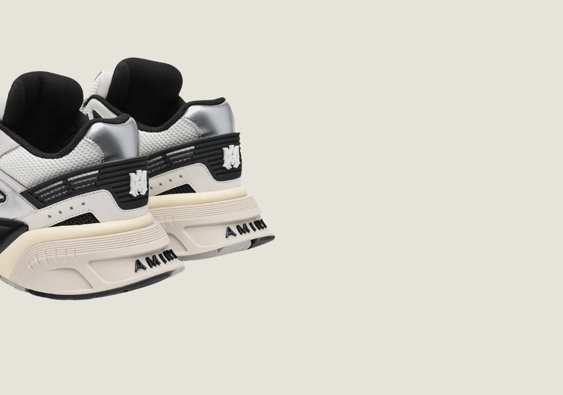 MA Runner Black / White / Silver Low Top Sneakers