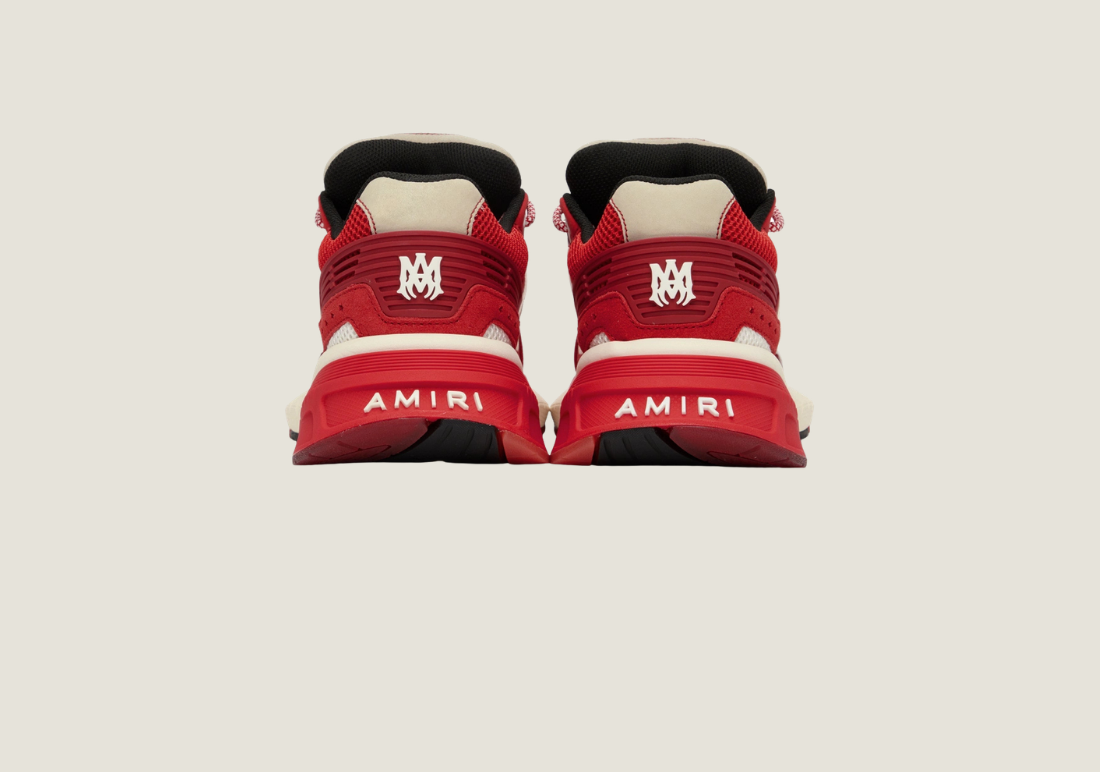 MA Runner Low Top Sneakers Red / White / Cream