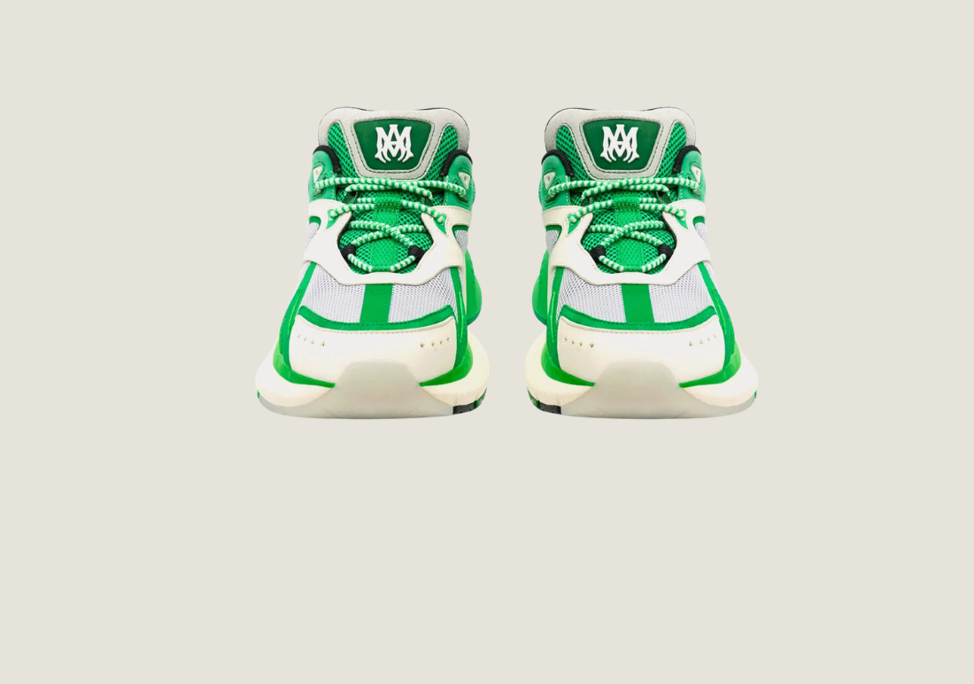 MA Runner Low Top Sneakers Green / White / Cream
