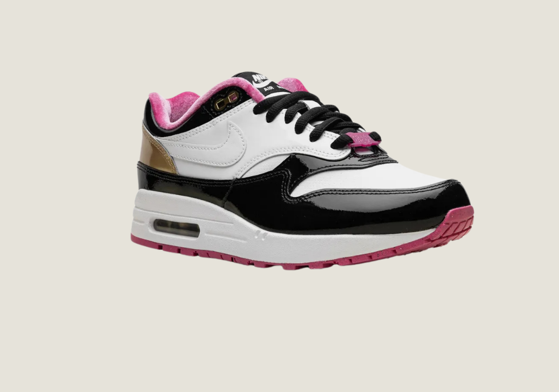 Air Max 1 "Grand Piano" White / Black / Metallic Gold / Pink