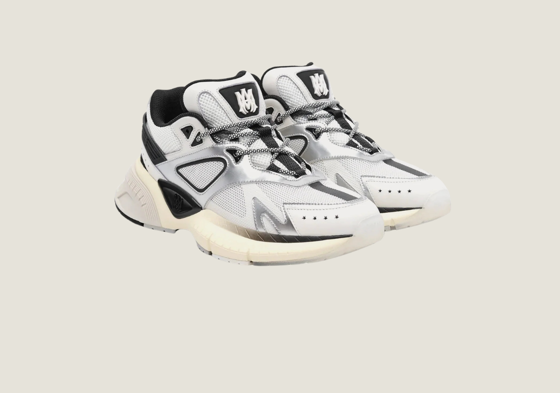 MA Runner Black / White / Silver Low Top Sneakers