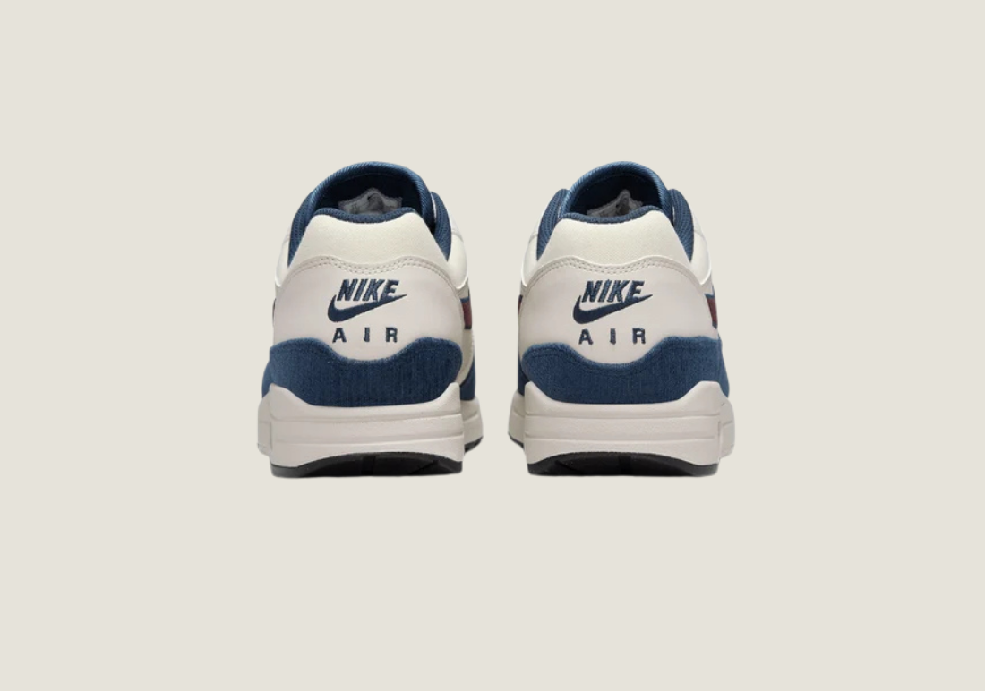 Air Max 1 "Notebook Doodles"  Sail / Navy / Burgundy