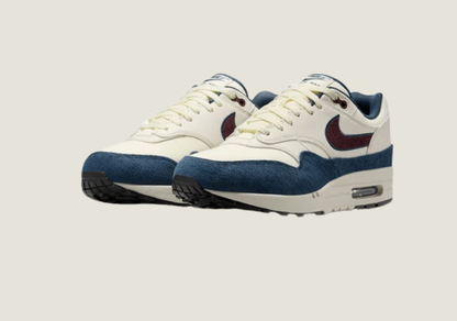 Air Max 1 "Notebook Doodles"  Sail / Navy / Burgundy