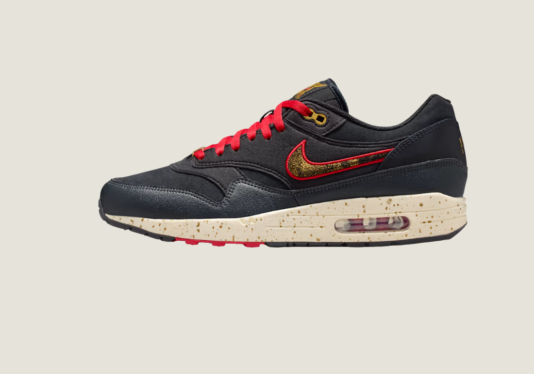 Air Max 1 "Pirates" Black/Coconut Milk/Gym Red