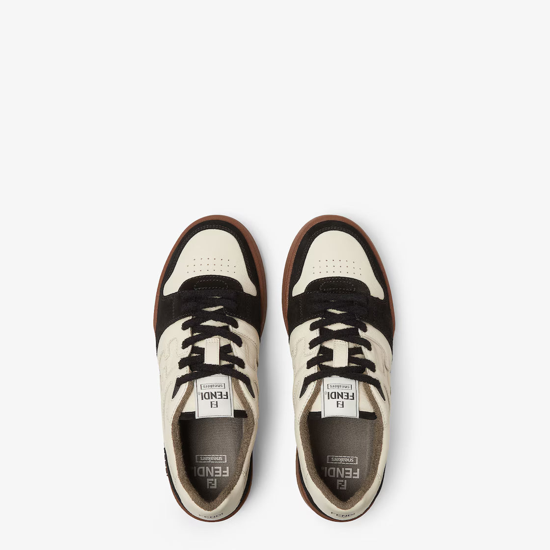 Match Low Top Sneakers – Cream & Brown