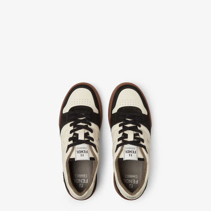 Match Low Top Sneakers – Cream & Brown
