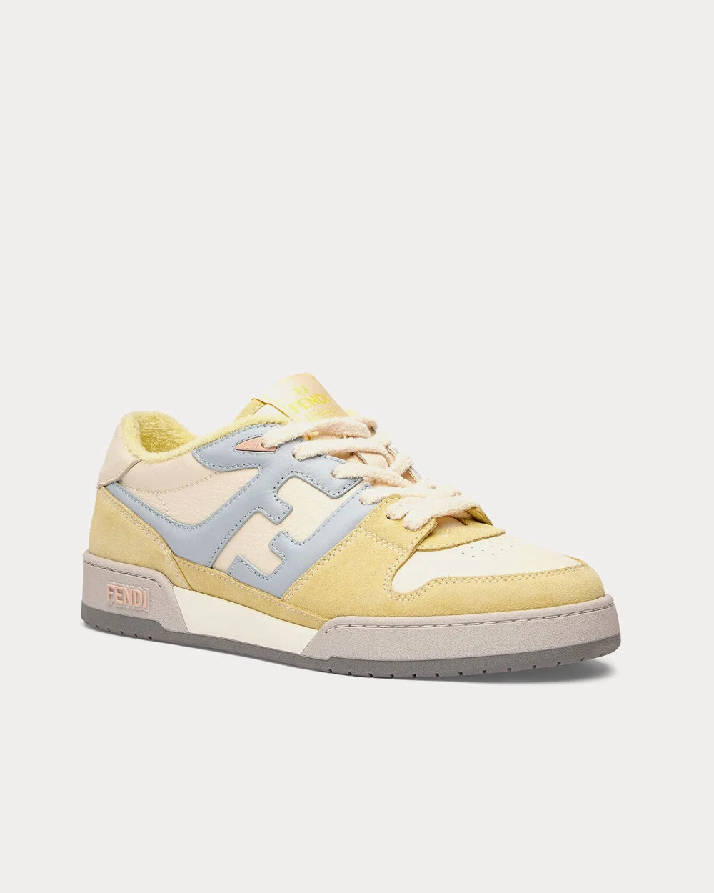 Match Lace-Up Sneakers – Yellow & Light Blue