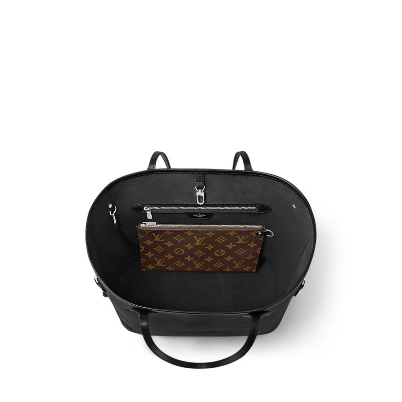 Never Full MM Black Epi Leather