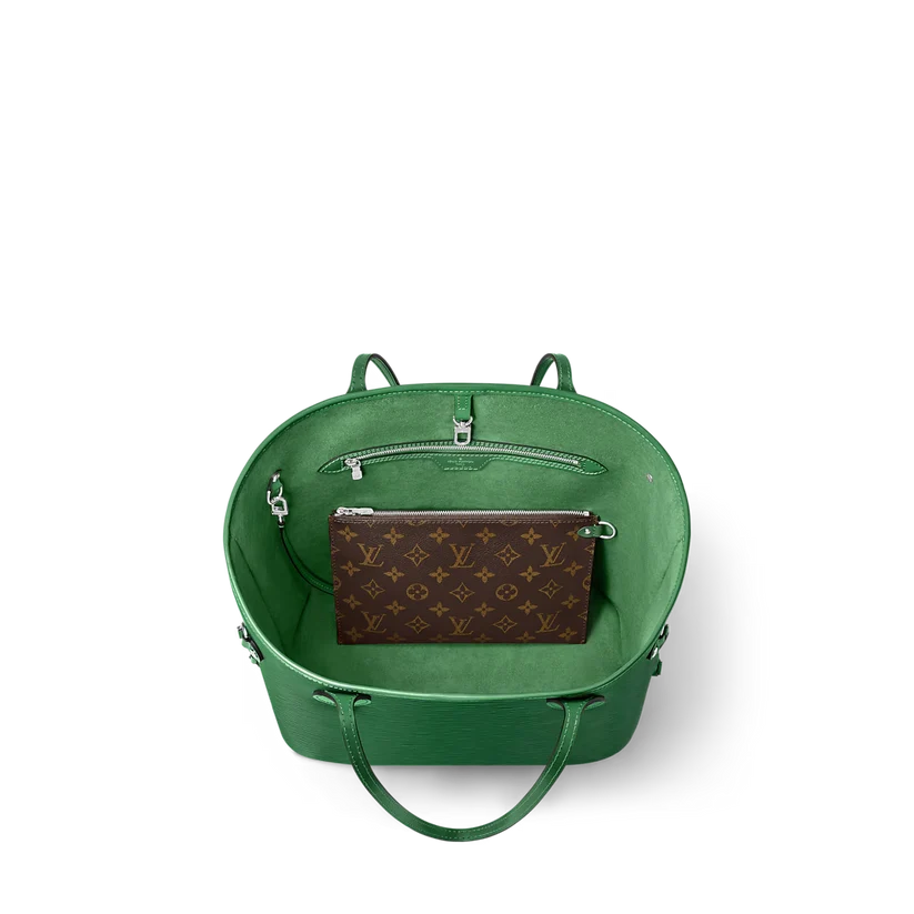 Never Full MM Green Epi Leather