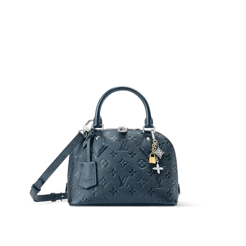 Alma BB Blue Monogram Print
