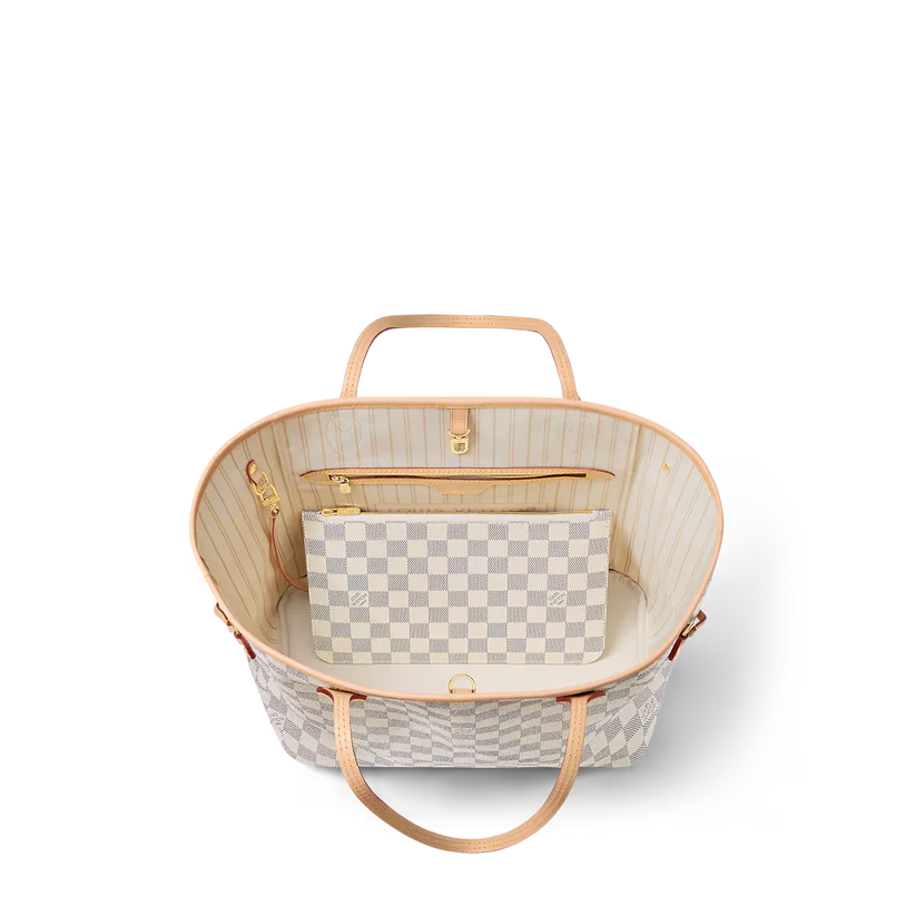 Never Full MM Damier Azur Canva