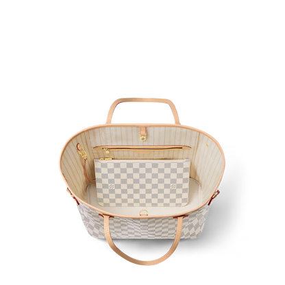 Never Full MM Damier Azur Canva