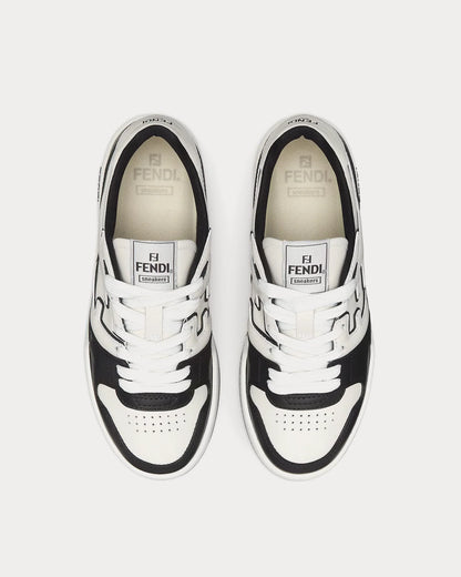 Match Leather Low Top Sneakers – Black & White