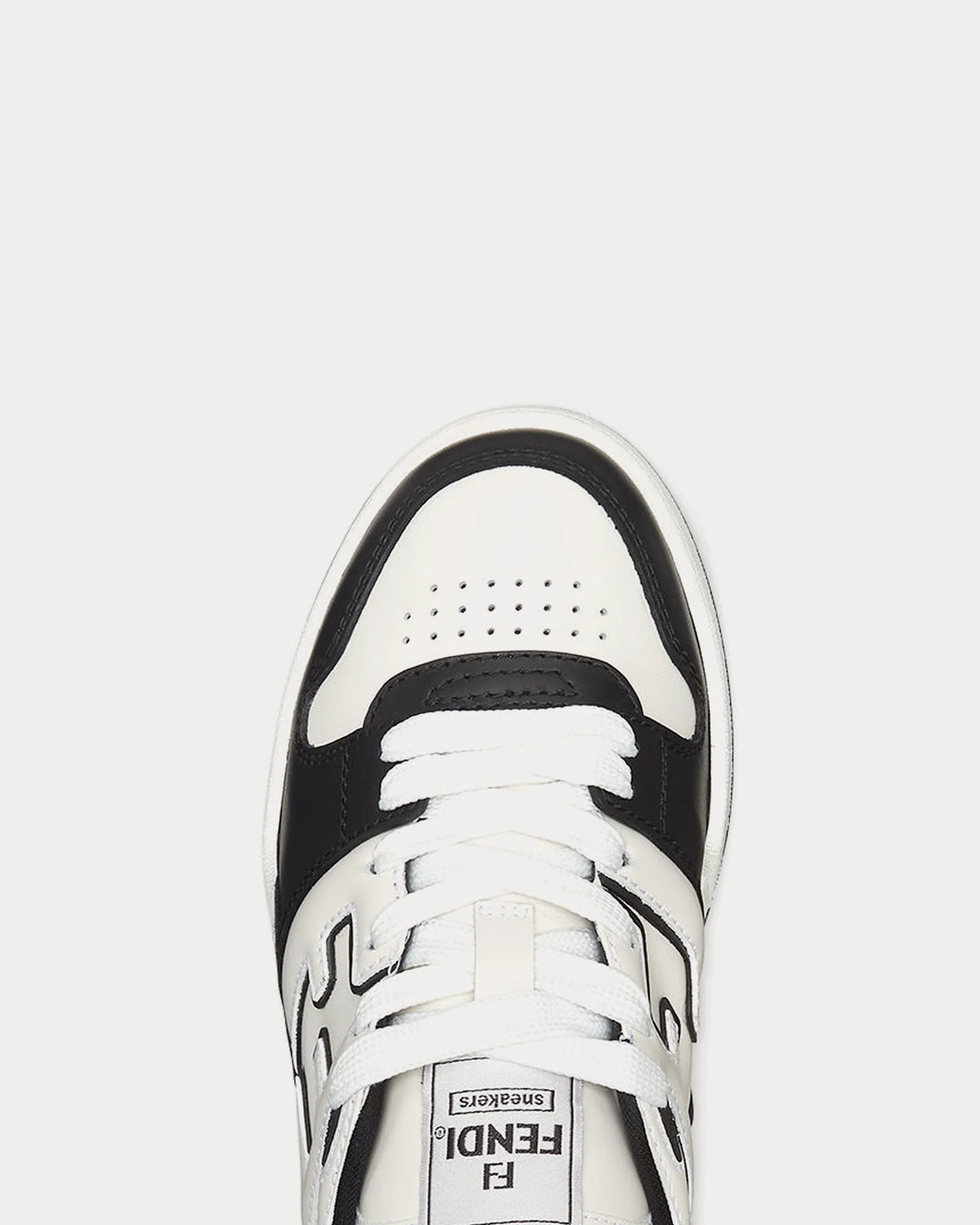 Match Leather Low Top Sneakers – Black & White