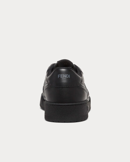 Match Leather Low Top Sneakers – Triple Black