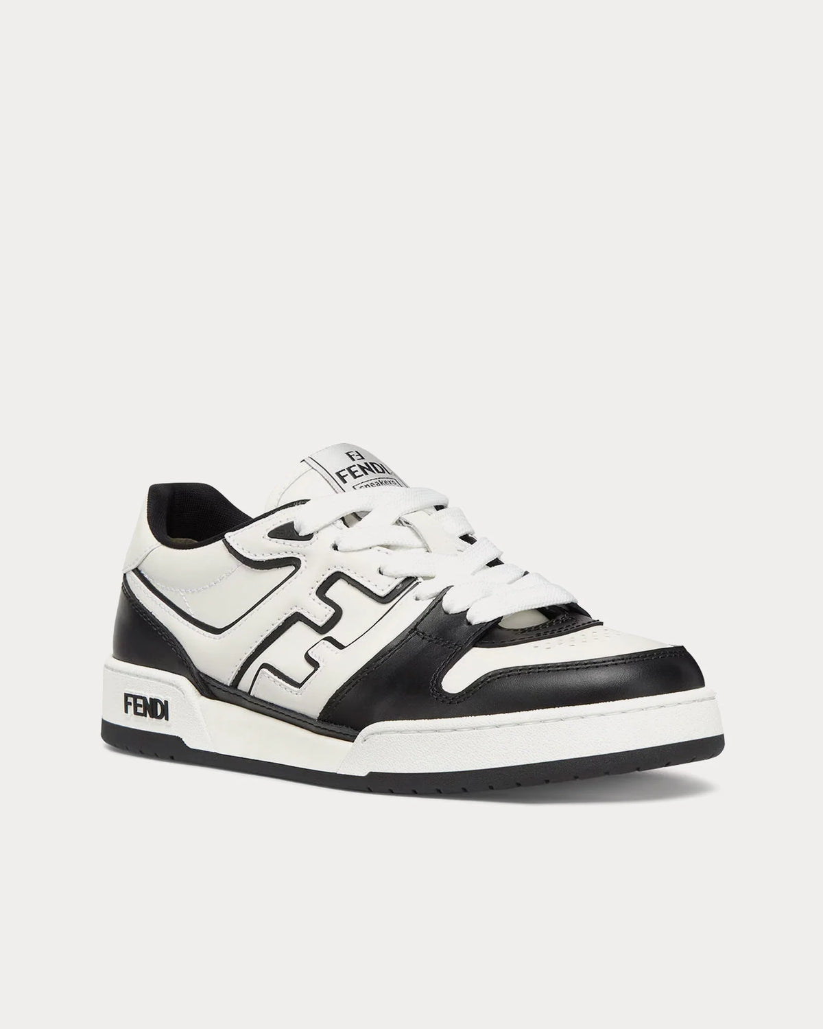 Match Leather Low Top Sneakers – Black & White