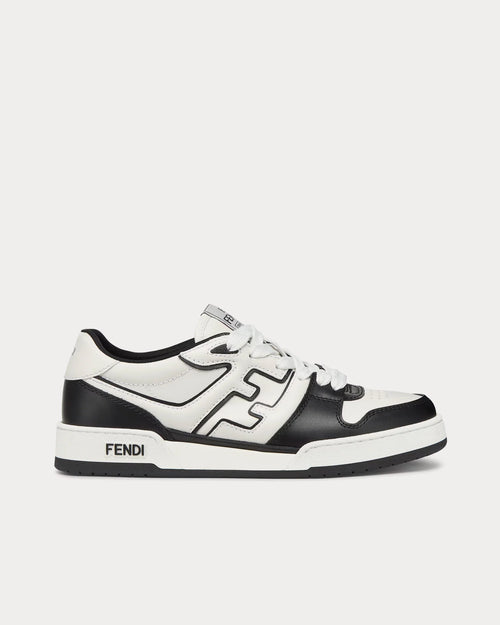 Match Leather Low Top Sneakers – Black & White